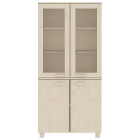 Credenza HAMAR in Legno Massello di Pino Marrone 3100926