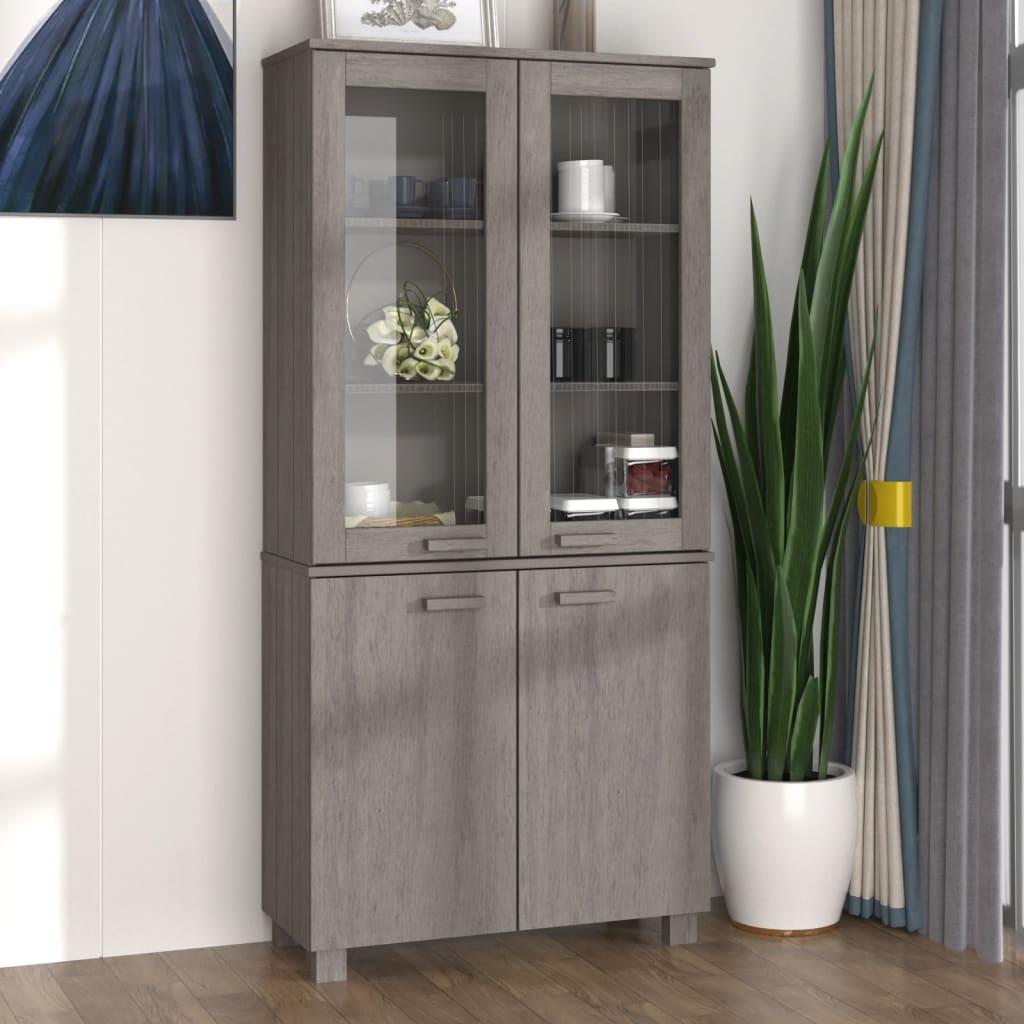 Credenza in Legno Massello di Pino Grigio Chiaro cod mxl 17760