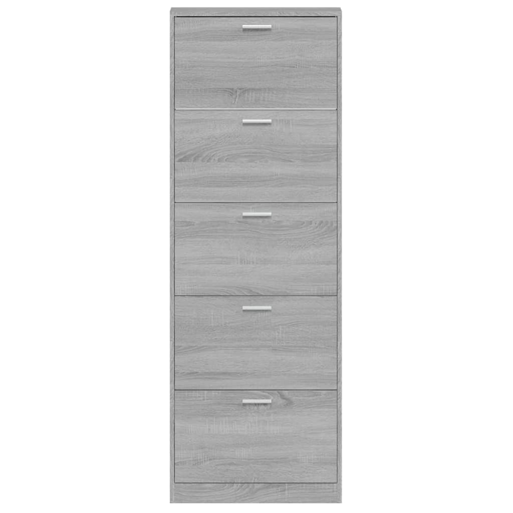 Scarpiera Grigio Sonoma 59x17x169 cm in Legno Multistrato 342516