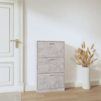 Scarpiera Grigio Cemento 59x17x108 cm in Legno Multistrato 342529