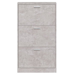 Scarpiera Grigio Cemento 59x17x108 cm in Legno Multistrato 342529