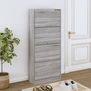 Scarpiera Grigio Sonoma 63x24x147 cm in Legno Multistrato cod mxl 47593