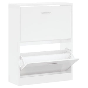 Scarpiera Bianco Lucido 63x24x81 cm in Legno Multistratocod mxl 101984