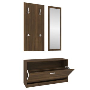 Set Scarpiere 3 in 1 rovere marrone in Legno Multistrato 342576