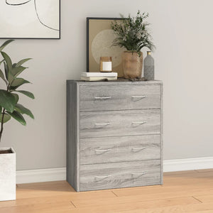 Credenza con 4 Cassetti 60x30,5x71 cm Grigio sonomacod mxl 102170