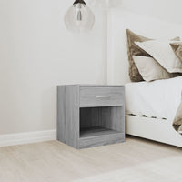 Comodino 2 pz con Cassetto Grigio Sonoma 342587