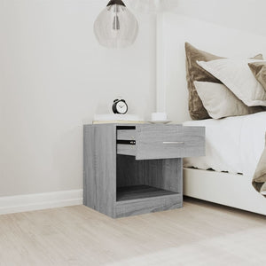 Comodino 2 pz con Cassetto Grigio Sonoma 342587