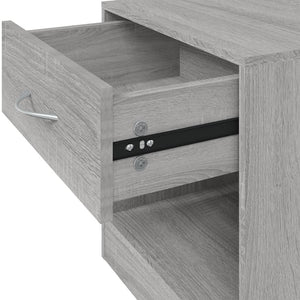 Comodino 2 pz con Cassetto Grigio Sonoma 342587