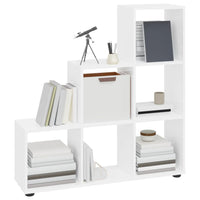 Libreria a Scala Bianco Lucido 107 cm in Legno Multistrato cod mxl 19609