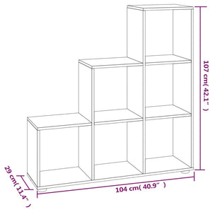 Libreria a Scala Bianco Lucido 107 cm in Legno Multistrato cod mxl 19609