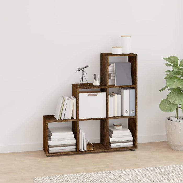 Libreria a Scala Rovere Fumo 107 cm in Legno Multistratocod mxl 81380