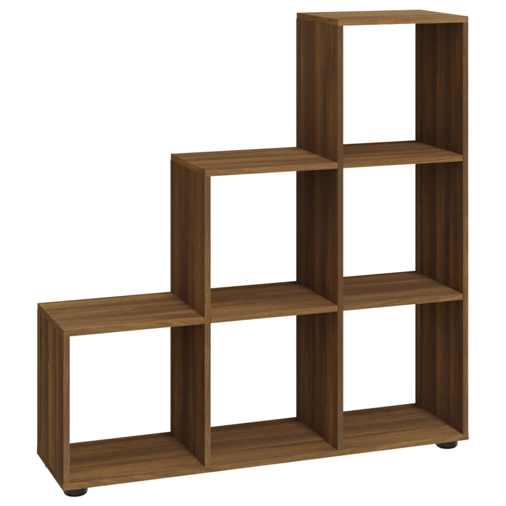 Libreria a Scala Rovere Marrone 107 cm in Legno Multistrato cod mxl 17618