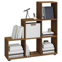 Libreria a Scala Rovere Marrone 107 cm in Legno Multistrato cod mxl 17618