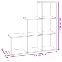 Libreria a Scala Rovere Marrone 107 cm in Legno Multistrato cod mxl 17618