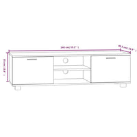 Mobile Porta TV Bianco 140x40,5x35 cm in Legno Multistrato 342622