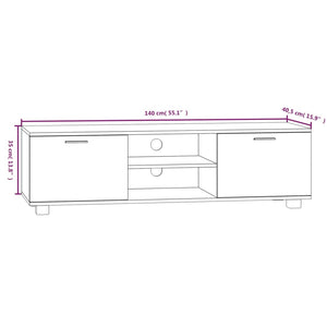 Mobile Porta TV Bianco 140x40,5x35 cm in Legno Multistrato 342622