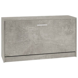 Scarpiera Grigio Cemento 80x24x45 cm in Legno Multistrato 342642