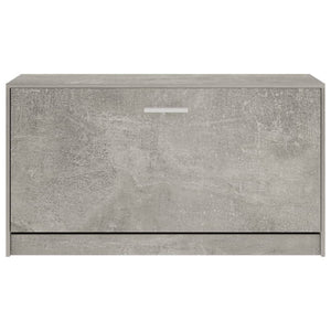 Scarpiera Grigio Cemento 80x24x45 cm in Legno Multistrato 342642