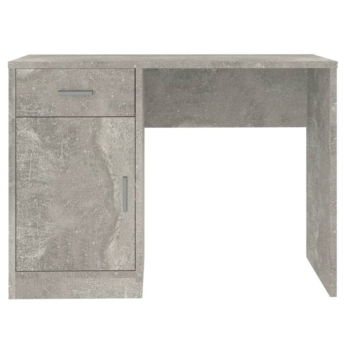 Scrivania Cassetto Grigio cemento 100x40x73cm Legno Multistrato 342654