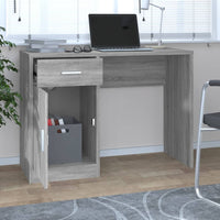 Scrivania Cassetto grigio sonoma 100x40x73cm Legno Multistrato 342657