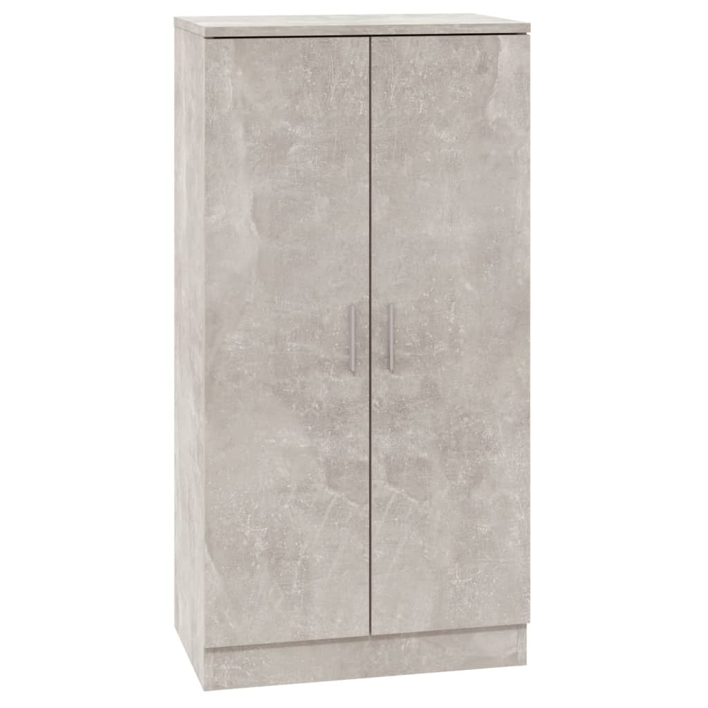 Scarpiera Grigio Cemento 55x35x108 cm in Legno Multistrato cod mxl 41059