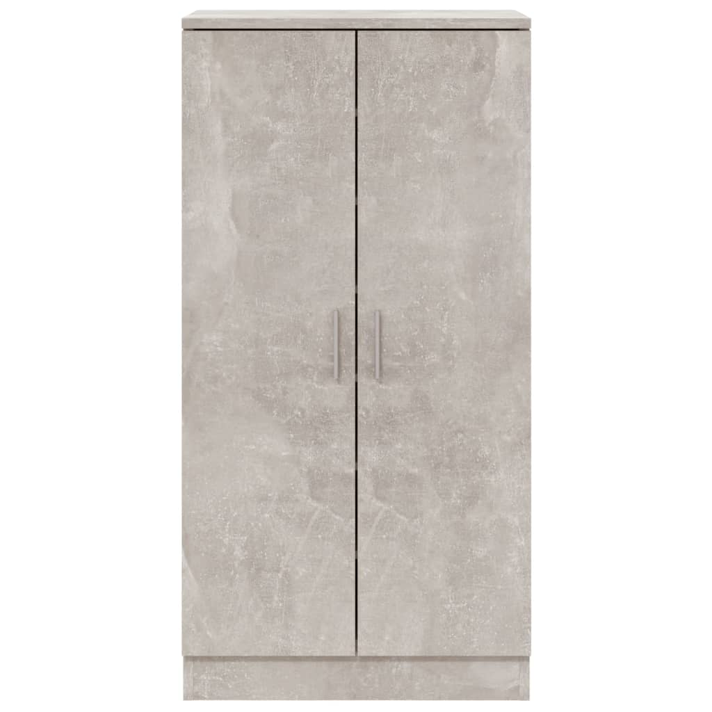 Scarpiera Grigio Cemento 55x35x108 cm in Legno Multistrato 342666