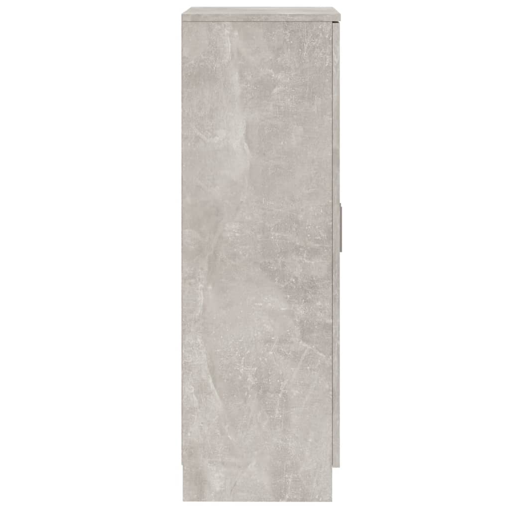 Scarpiera Grigio Cemento 55x35x108 cm in Legno Multistrato cod mxl 41059