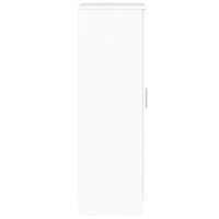 Scarpiera Bianco Lucido 55x35x108 cm in Legno Multistrato 342667