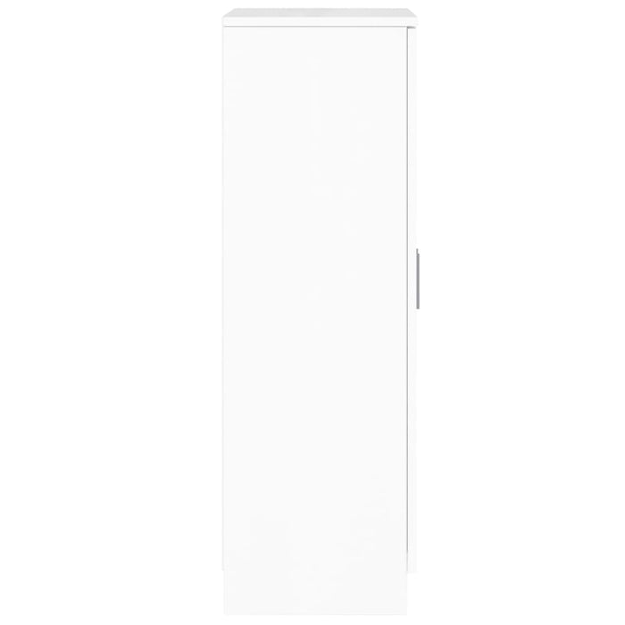 Scarpiera Bianco Lucido 55x35x108 cm in Legno Multistrato 342667