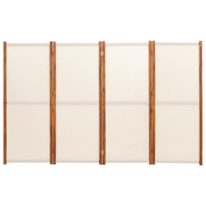 Divisorio a 4 Pannelli Bianco Crema 280x180 cm 319184