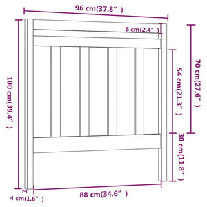 Testiera per Letto 96x4x100 cm in Legno Massello di Pino 817770