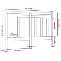 Testiera per Letto Bianca 166x4x100cm in Legno Massello di Pino cod mxl 48804