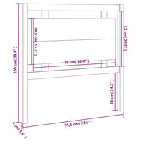 Testiera per Letto Bianca 95,5x4x100 cm Legno Massello di Pino cod mxl 49739