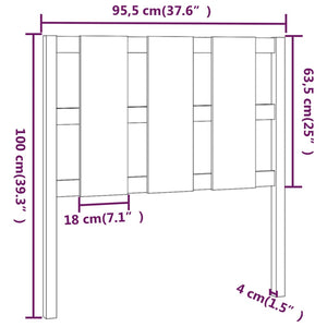 Testiera per Letto 95,5x4x100 cm in Legno Massello di Pino cod mxl 46345