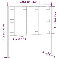 Testiera per Letto 105,5x4x100 cm in Legno Massello di Pino cod mxl 46329