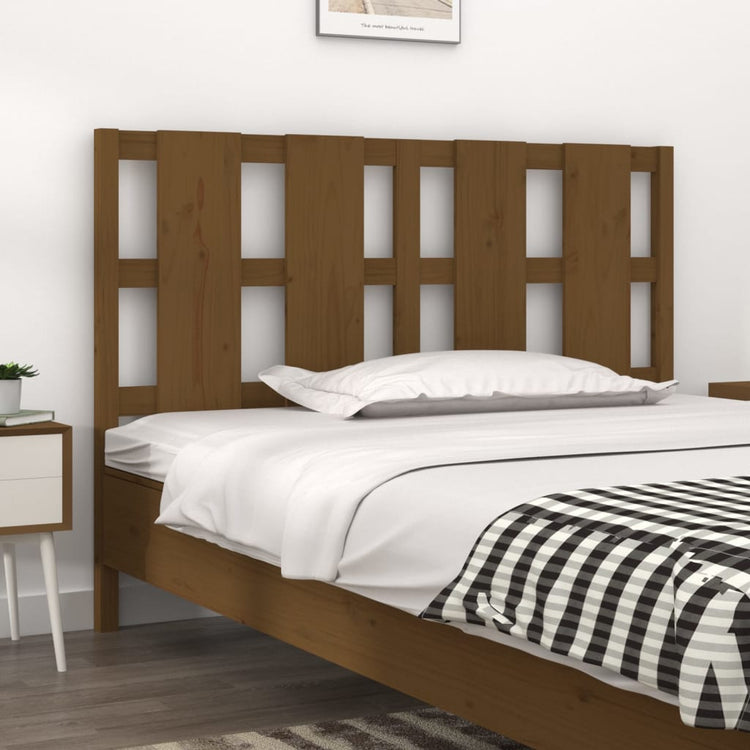 Testiera Letto Miele 145,5x4x100 cm in Legno Massello di Pino cod mxl 46421