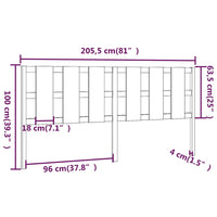 Testiera Letto Miele 205,5x4x100 cm in Legno Massello di Pino cod mxl 46401