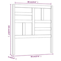 Testiera per Letto 96x4x104 cm in Legno Massello di Pino 818170