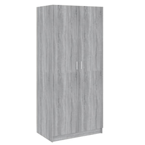 Armadio Grigio Sonoma 80x52x180 cm in Legno Multistrato cod mxl 77291