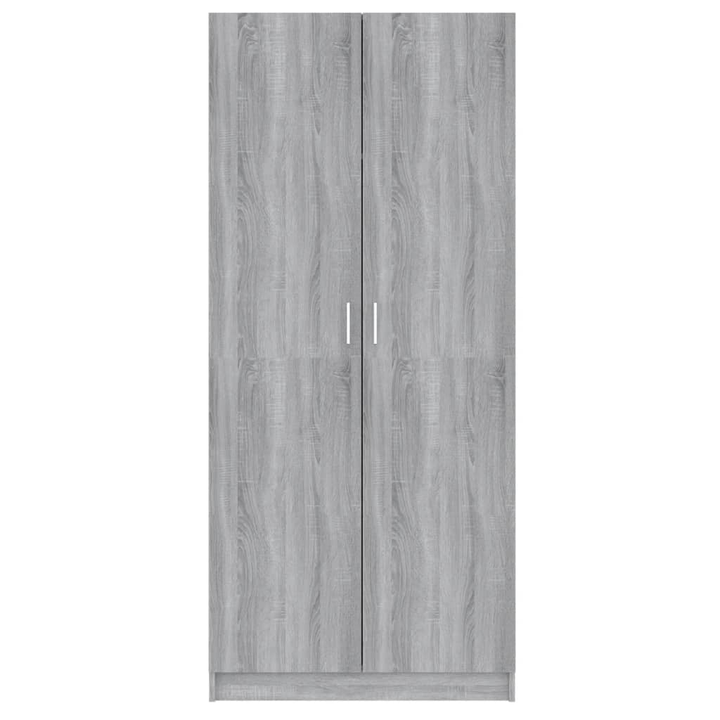 Armadio Grigio Sonoma 80x52x180 cm in Legno Multistrato cod mxl 77291