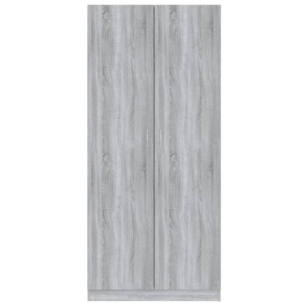 Armadio Grigio Sonoma 90x52x200 cm in Legno Multistrato cod mxl 65009