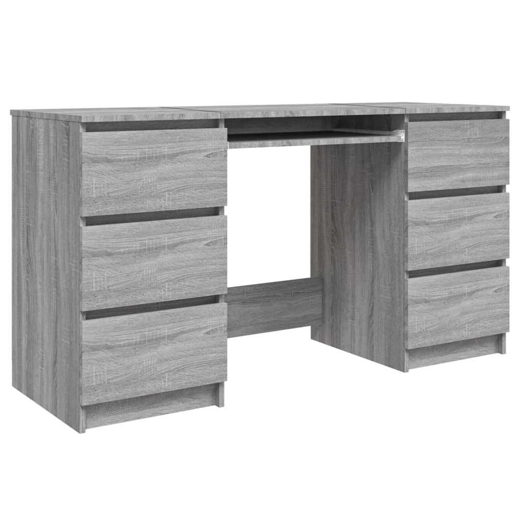 Scrivania Grigio Sonoma 140x50x77 cm in Legno Multistratocod mxl 103131