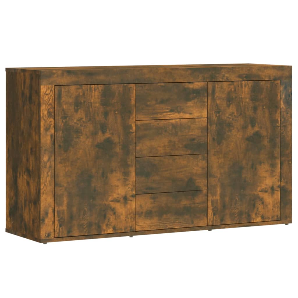 Credenza Rovere Fumo 120x36x69 cm in Legno Multistrato 815492