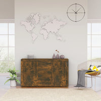 Credenza Rovere Fumo 120x36x69 cm in Legno Multistrato 815492