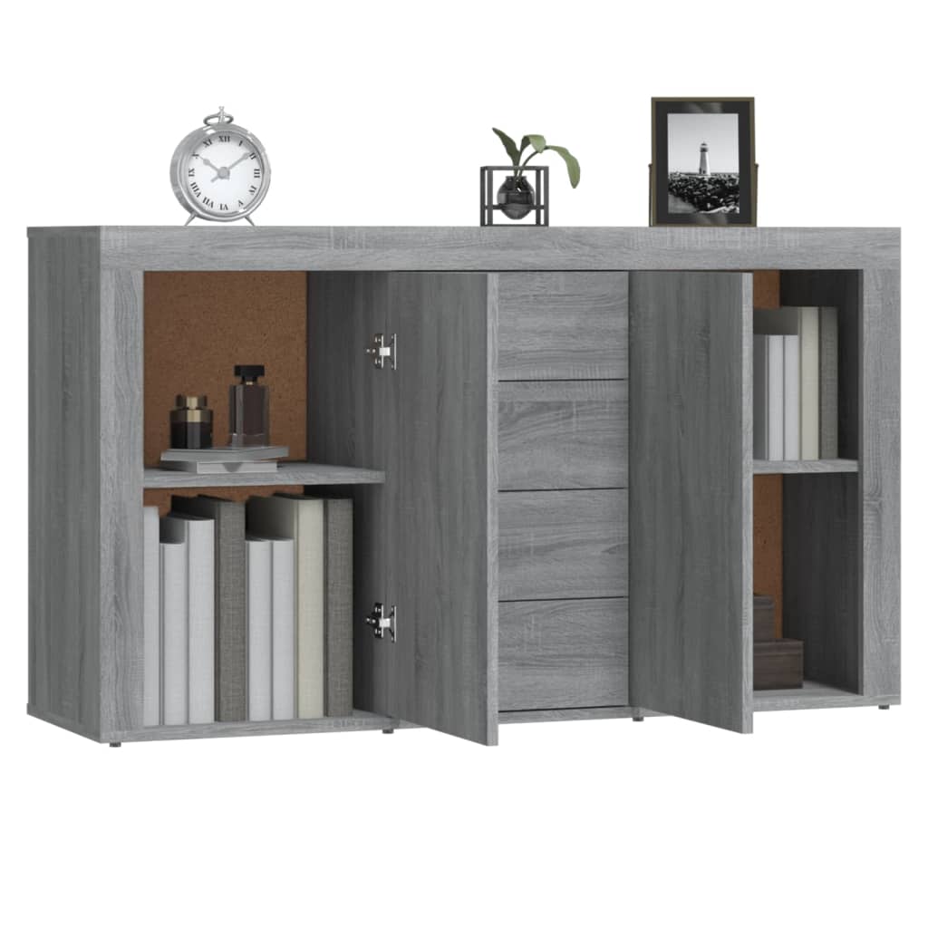 Credenza Grigio Sonoma 120x36x69 cm in Legno Multistrato cod mxl 9384