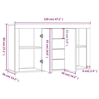 Credenza Grigio Sonoma 120x36x69 cm in Legno Multistrato 815493