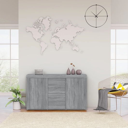 Credenza Grigio Sonoma 120x36x69 cm in Legno Multistrato cod mxl 9384