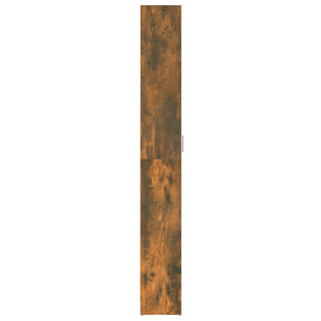 Armadio da Corridoio Rovere Fumo 55x25x189 cm Legno Multistrato 815516