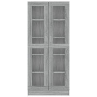 Mobile Vetrina Grigio Sonoma 82,5x30,5x185,5 Legno Multistrato cod mxl 14885