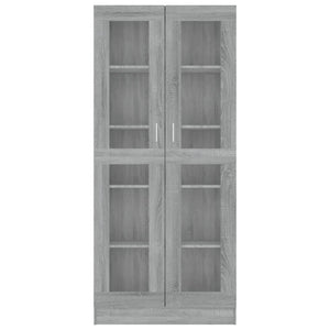 Mobile Vetrina Grigio Sonoma 82,5x30,5x185,5 Legno Multistrato cod mxl 14885